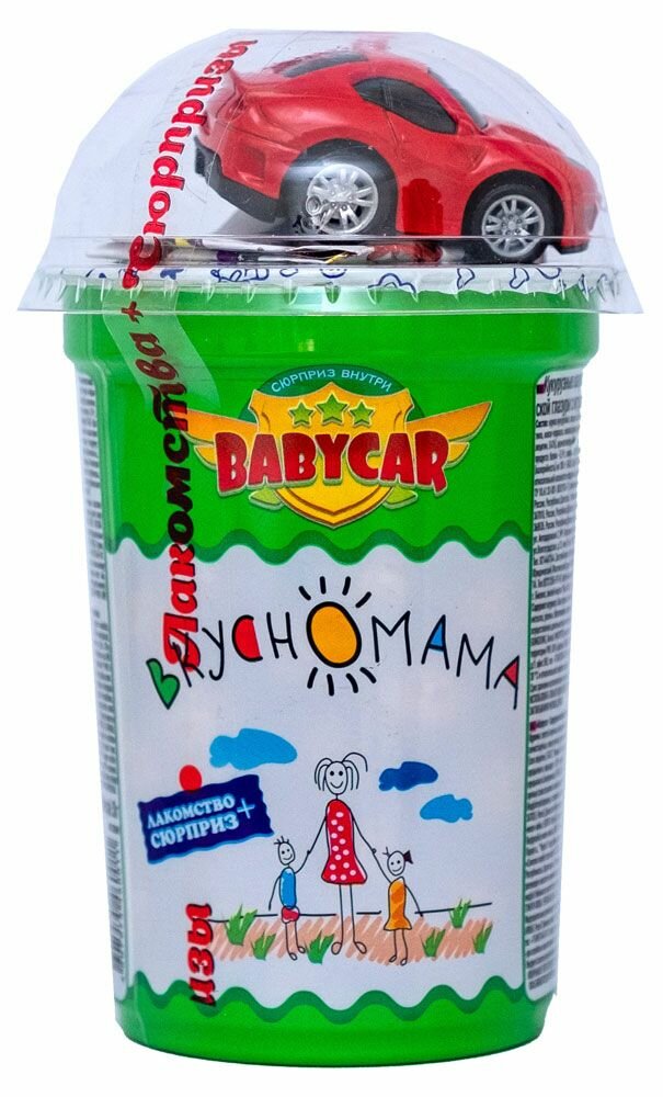 Кукурузные шарики Вкусно Мама Babycar с игрушкой, 30 г, 4 шт - фотография № 1