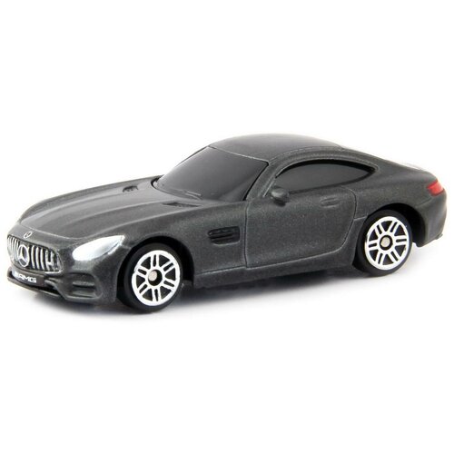 Машина металлическая RMZ City 1:64 Mercedes-Benz GT S AMG 2018, без механизмов, серый матовый цвет машина металлическая rmz city 1 64 мерседес бенц gt s amg 2018 желтый uni fortune 344992s yl