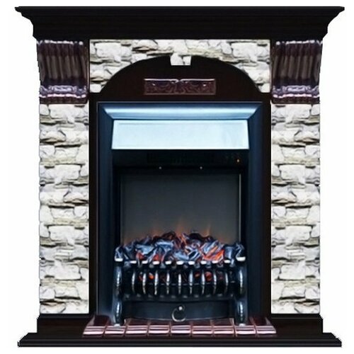 Каминокомплект Glenrich Арочный Алтай (Fobos), Белый