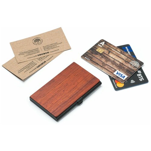 Визитница Twinswood, черный, бордовый