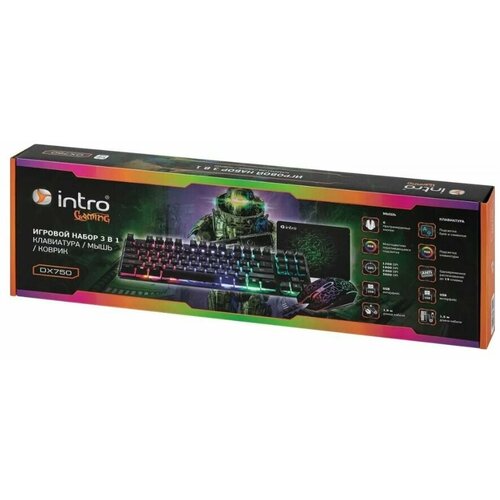 Игровой набор 3 в 1 Intro Gaming DX750 USB (черный)