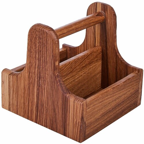 Подставка для специй 2 отделения Ppwood 150х153х150мм, дуб, коричневый