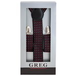 Подтяжки мужские в коробке GREG G-1-64, цвет Черный, размер универсальный - изображение