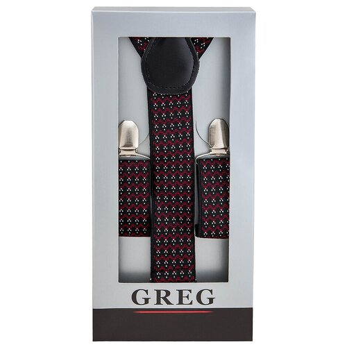 Подтяжки мужские в коробке GREG G-1-64, цвет Черный, размер универсальный