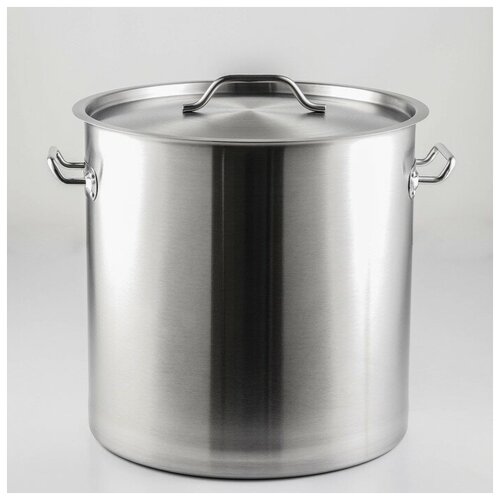 Hanna Knövell Кастрюля HoReCa, 50 л, толщина 0,8 мм, 201 сталь, дно 3,2 мм, металлическая крышка