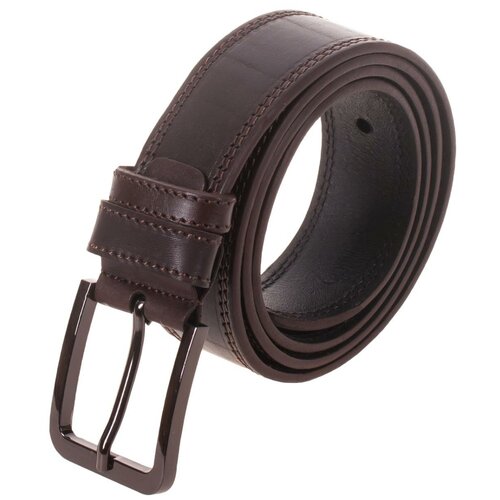 фото Ремень мужской кожаный h-4 коричневый 1100140 нет бренда