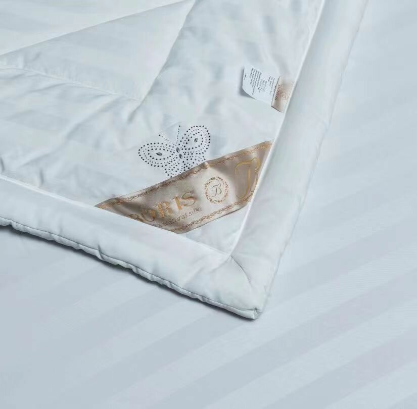 Комплект постельного белья с одеялом Boris Страйп-Сатин, Евро, наволочки 50x70, - фотография № 5