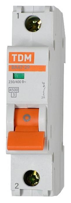 Выключатель автомат. 1-пол. (1P) 20А C 4,5кА ВА47-29 TDM Electric