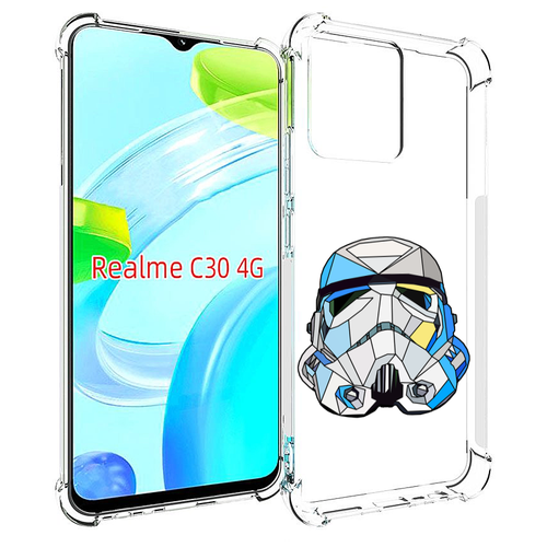 Чехол MyPads star wars дарт вейдер для Realme C30 4G / Narzo 50i Prime задняя-панель-накладка-бампер