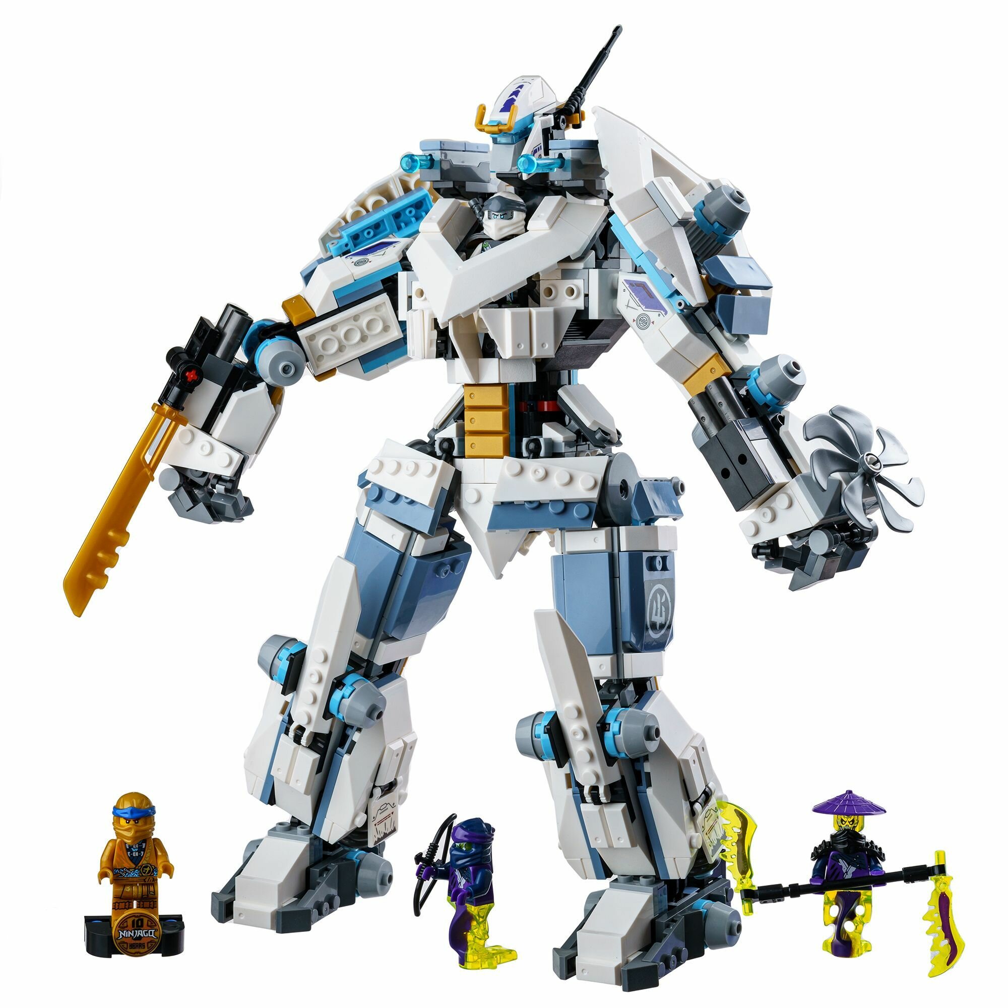 Конструктор Ниндзяго Битва с роботом, 792 детали совместим с лего