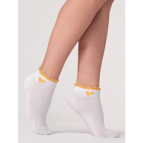 Носки Giulia, размер 36-40, белый, желтый женские носки giulia размер 36 40 желтый