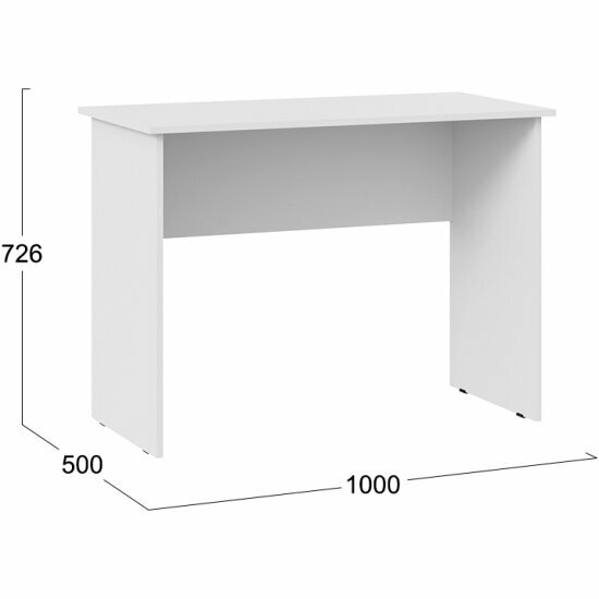 Стол письменный трия Тип 14 (1000) Белый Ясень - фотография № 3