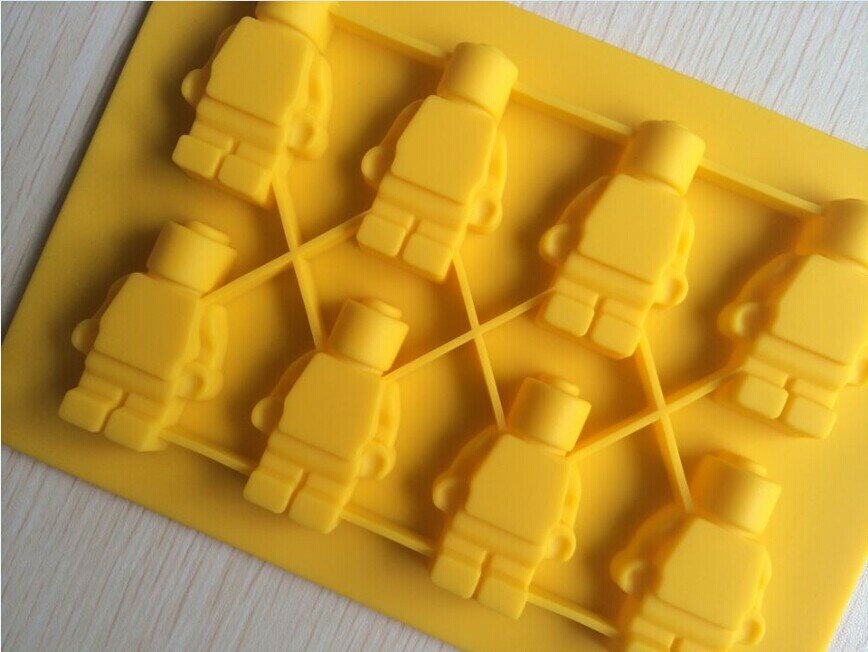 Силиконовая форма Лего человечки 8 ячеек