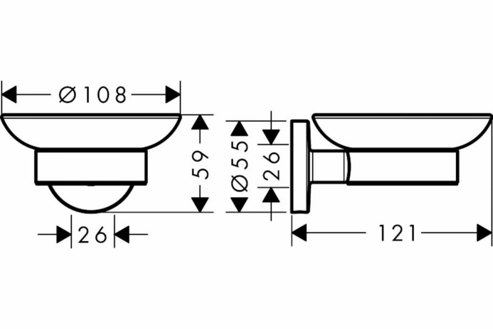 Мыльница для ванной Hansgrohe Logis Universal 41715000 - фотография № 5