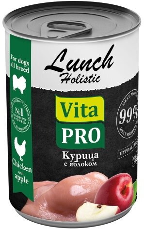 VITA PRO LUNCH 400 г консервы для собак курица с яблоком