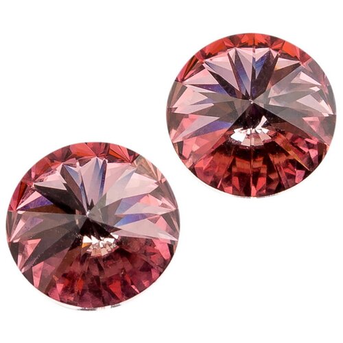 Круглые стразы-риволи, размер 10,5 мм, цвет Crystal Antique Pink (#001-ANTP), 2 шт.