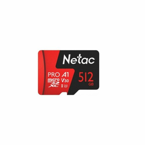 Карта памяти MicroSD 512гб Netac Extreme Pro P500 (NT02P500PRO-512G-S) карта памяти netac p500 pro microsdxc 512gb сlass 10 uhs i 100mb s adp nt02p500pro 512g r