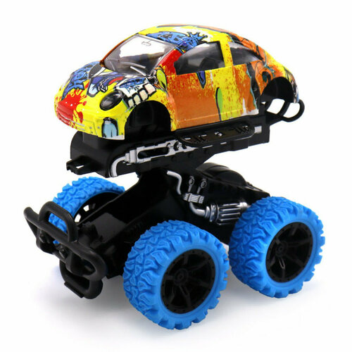 Машина Funky Toys с краш-эффектом и голубыми колесам FT8488-4