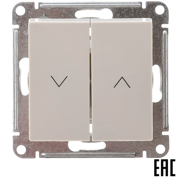 фото Механизм Atlas Design ATN000219 выключателя 2кл. жалюзи с/п бежевый Schneider Electric
