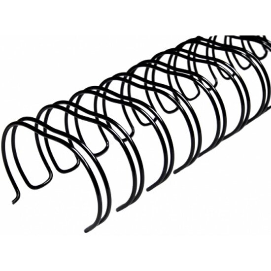 Пружины металлические для переплета Реалист А4,22.2мм(7/8"), черные,2:1, 1/50, QP, 23 петли, до 180 лст