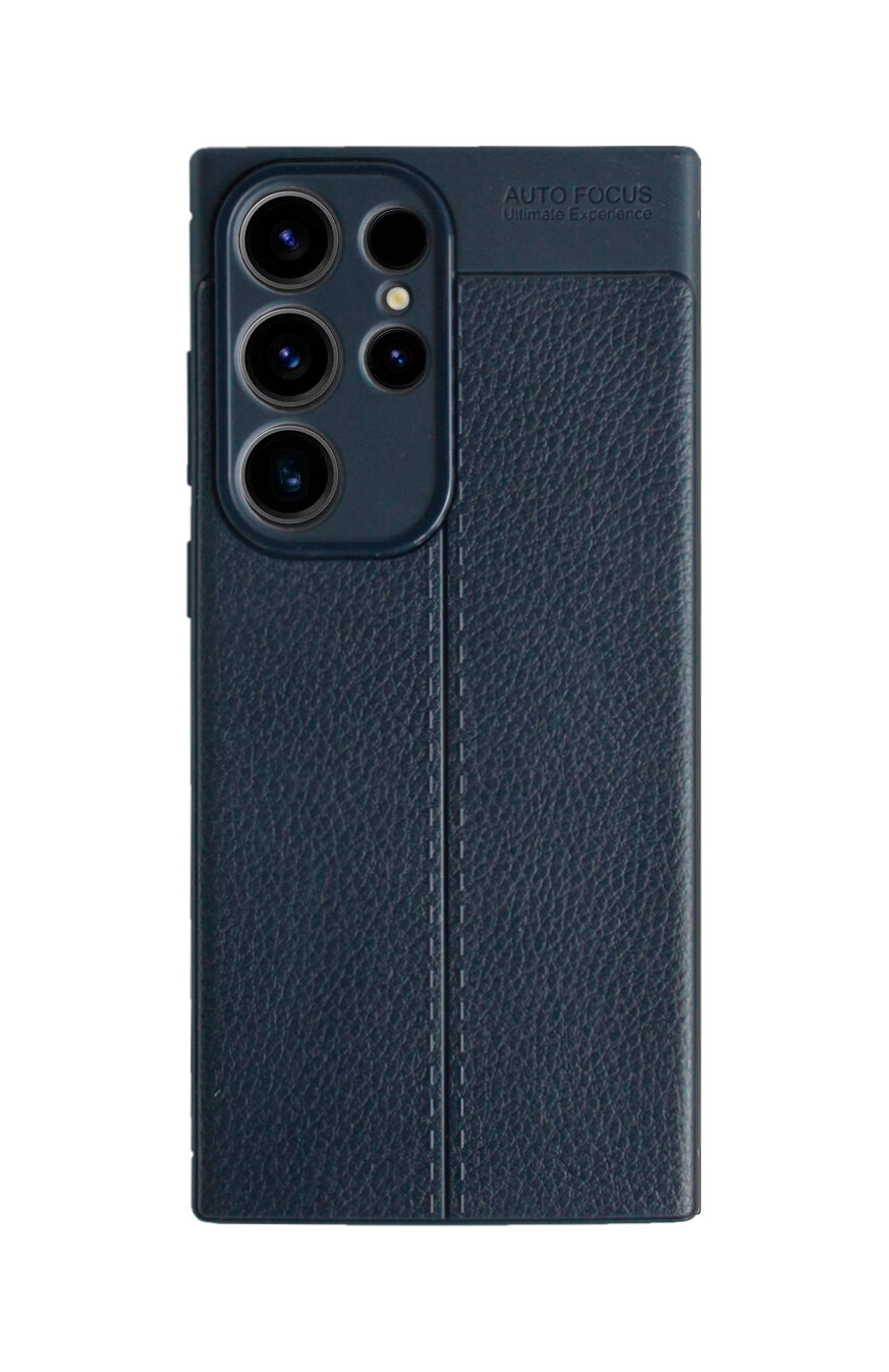 Чехол-накладка Devia Leather Texture Shockproof Case для смартфона Samsung Galaxy S23 Ultra (Цвет: Blue)