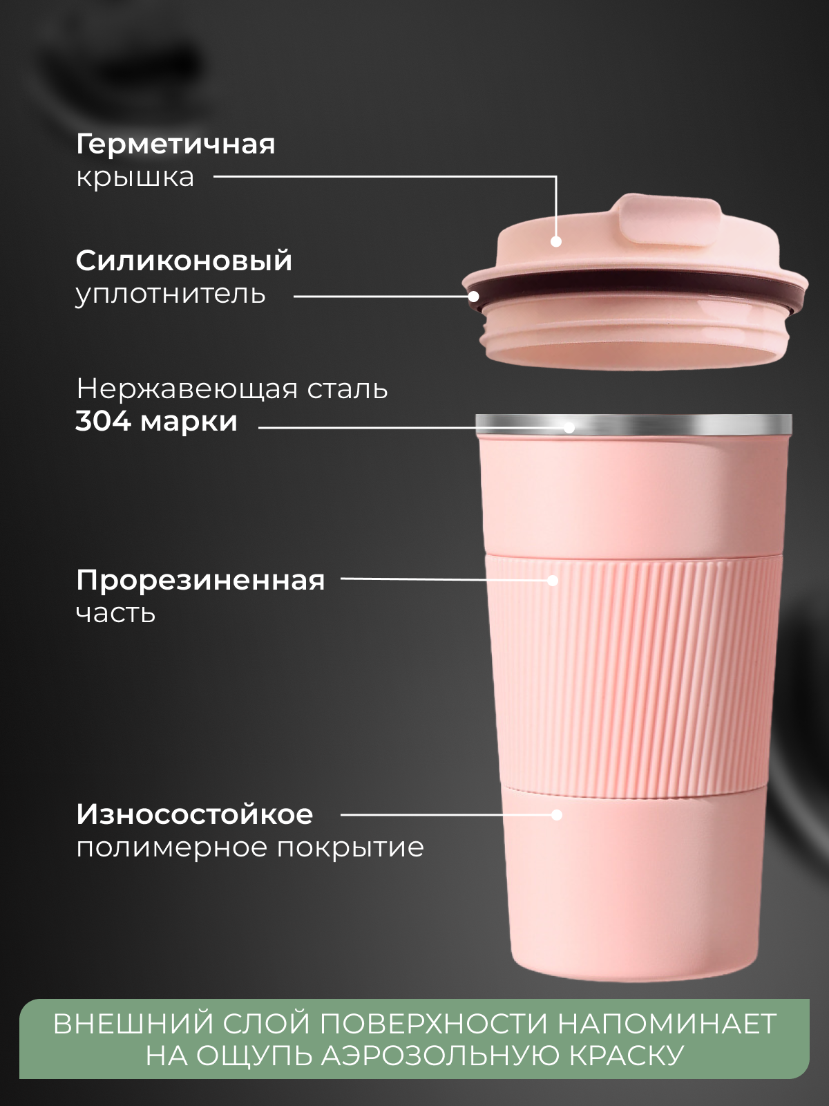 Чашка автомобильная термокружка для кофе - фотография № 4