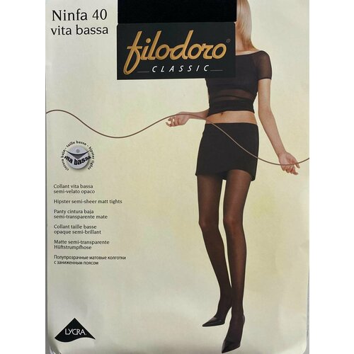 Колготки Filodoro Classic Ninfa Vita Basa, 40 den, размер 4, черный