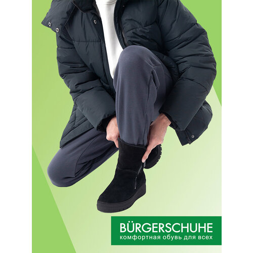 Полусапоги BURGERSCHUHE, полнота F, размер 36, черный полусапоги burgerschuhe размер 36 бежевый