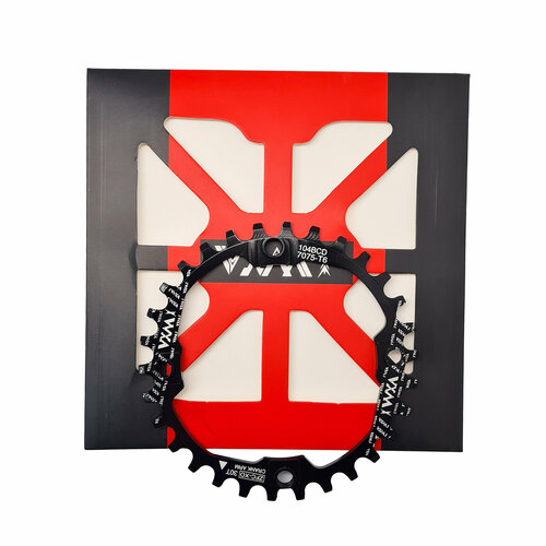 Китайские производители Звезда NARROW/WIDE 104BCD 30T, AL7075 mtb bike square hole crankset 104bcd bicycle crank sprocket 152mm 170mm 30t 32t 34t 36t 38t narrow wide single speed chainring