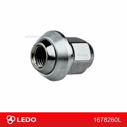 LEDO 1678260L Гайка колеса M1215 ключ 19 хром вращ конус 773₽