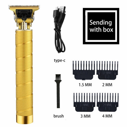 Электрическая машинка для стрижки волос с функцией прямой зарядки и спиральным золотым дизайном 67200₽