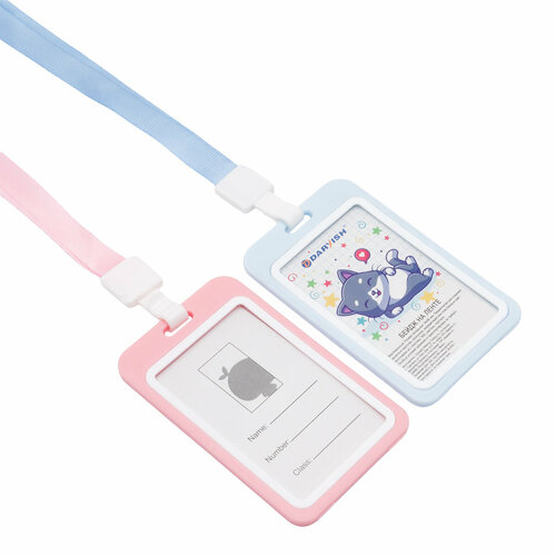 DV-13797 Бейдж на ленте вертикальный 5486мм лента 425см 20штголубой розовый по 10шт Darvish 20 шт 1680₽