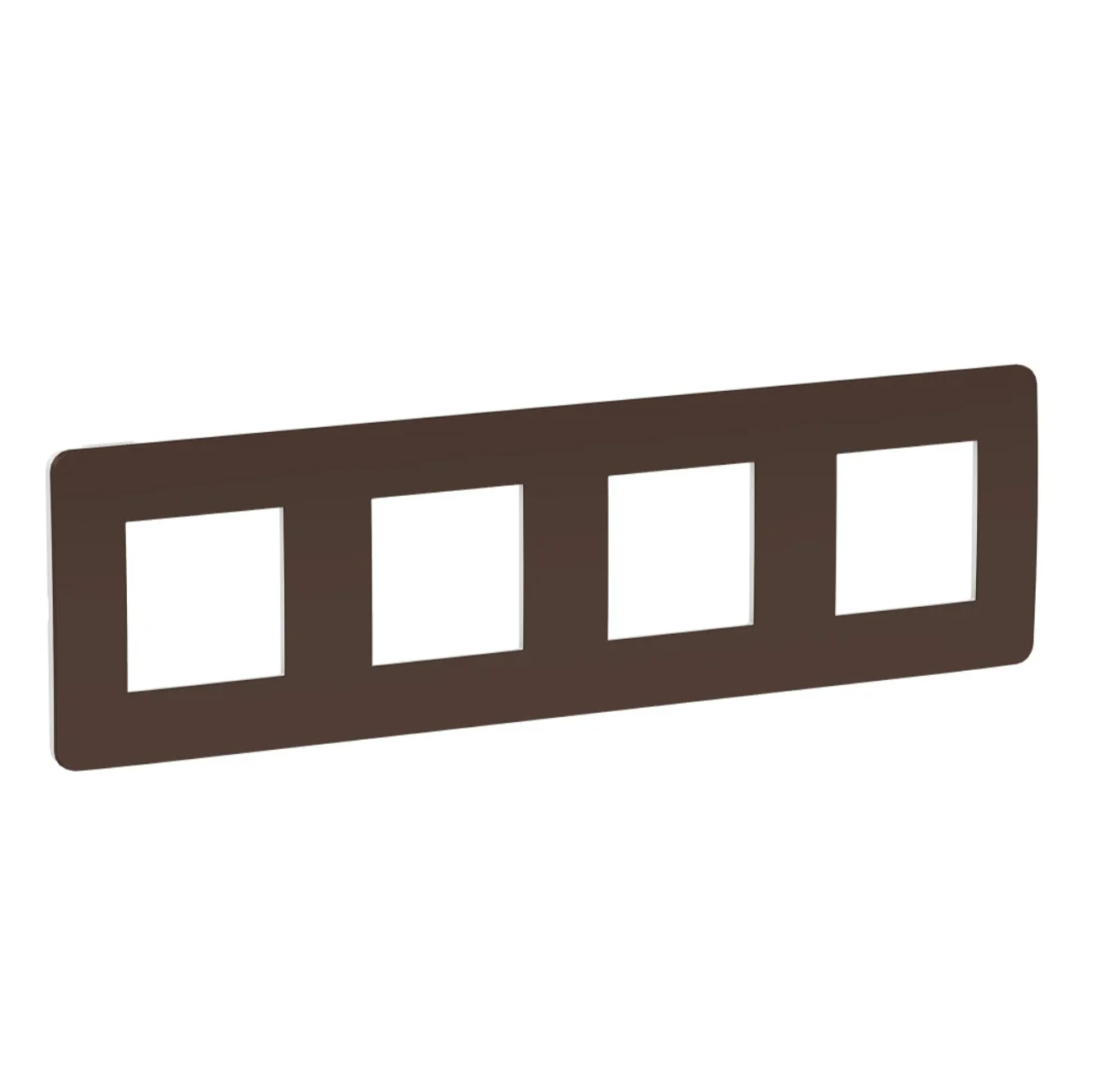 Рамка 4м универсал Unica Studio Color шоколад/белый встроенный монтаж (Schneider Electric), арт. NU280816