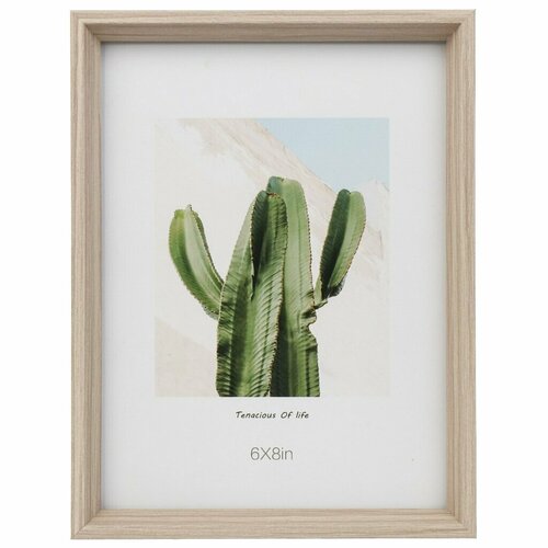 Фоторамка МДФ 17x22 см, коричневая, для фото 15x20 см, Китай