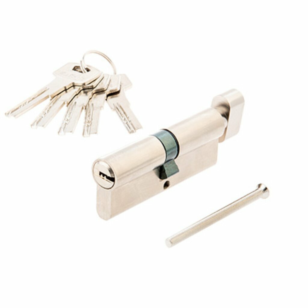 Личинка замка двери Vanger YM-80-C-CR 33932 80 мм с заверткой никель