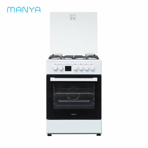 фото Комбинированная плита manya mc6032w с электрической духовкой