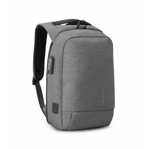 Рюкзак, противоугонный, с USB, для ноутбука, 13", светло-серый