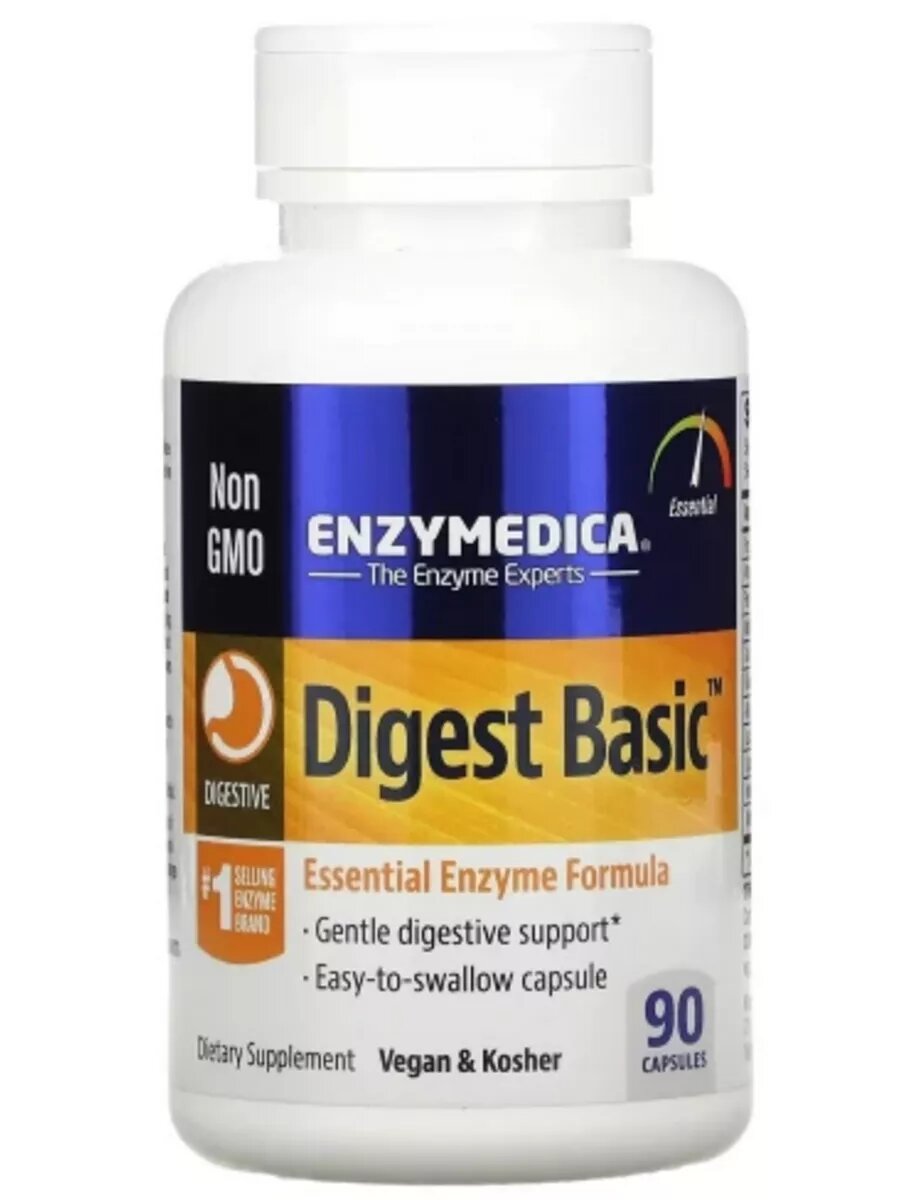 Незаменимая Смесь Основных Ферментов ENZYMEDICA Digest Basic 90 капсул