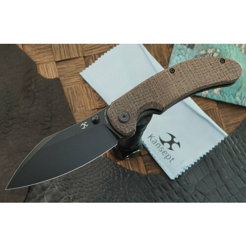 Складной нож Kansept Knives Nesstreet, сталь CPM S35VN, рукоять коричневая микарта