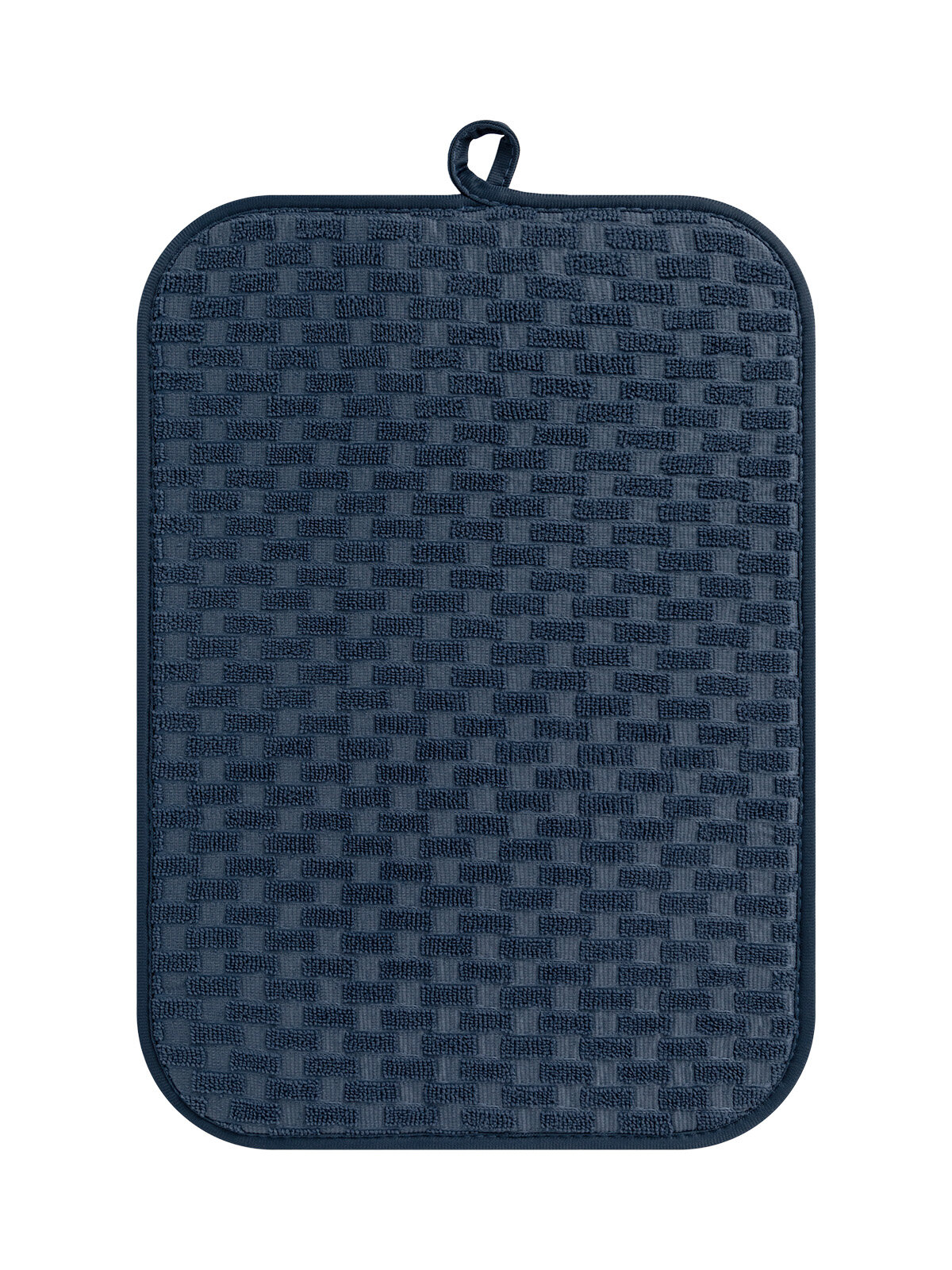 Коврик для сушки посуды LUCKY микрофибра "Шашечки" 32x45см, синий — фото 1