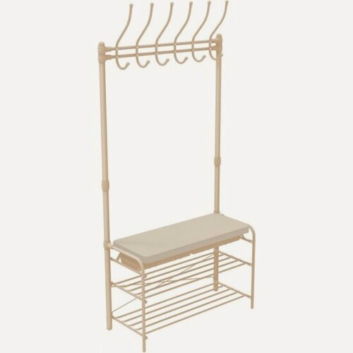 Изображение товара Вешалка напольная Nika Ника в прихожую, бежевый металлик ВПШ2/БМ-К