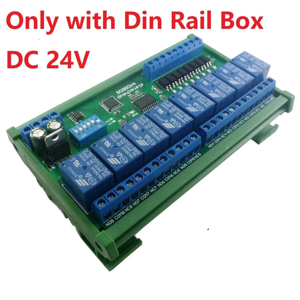 Релейный модуль Modbus RTU eletechsup 12В/24В 8IO
