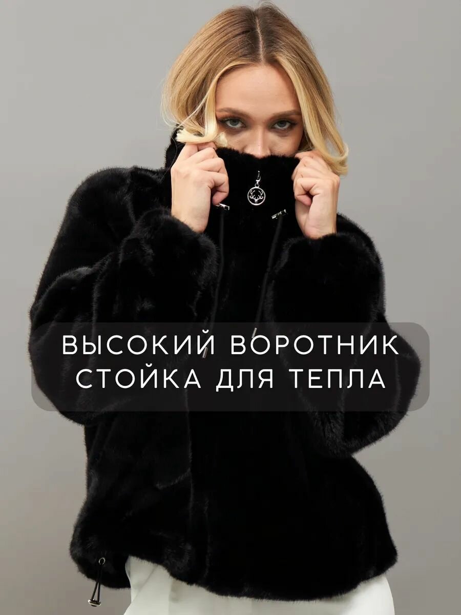 Шуба ALLINSIDE, размер L, черный — фото 1