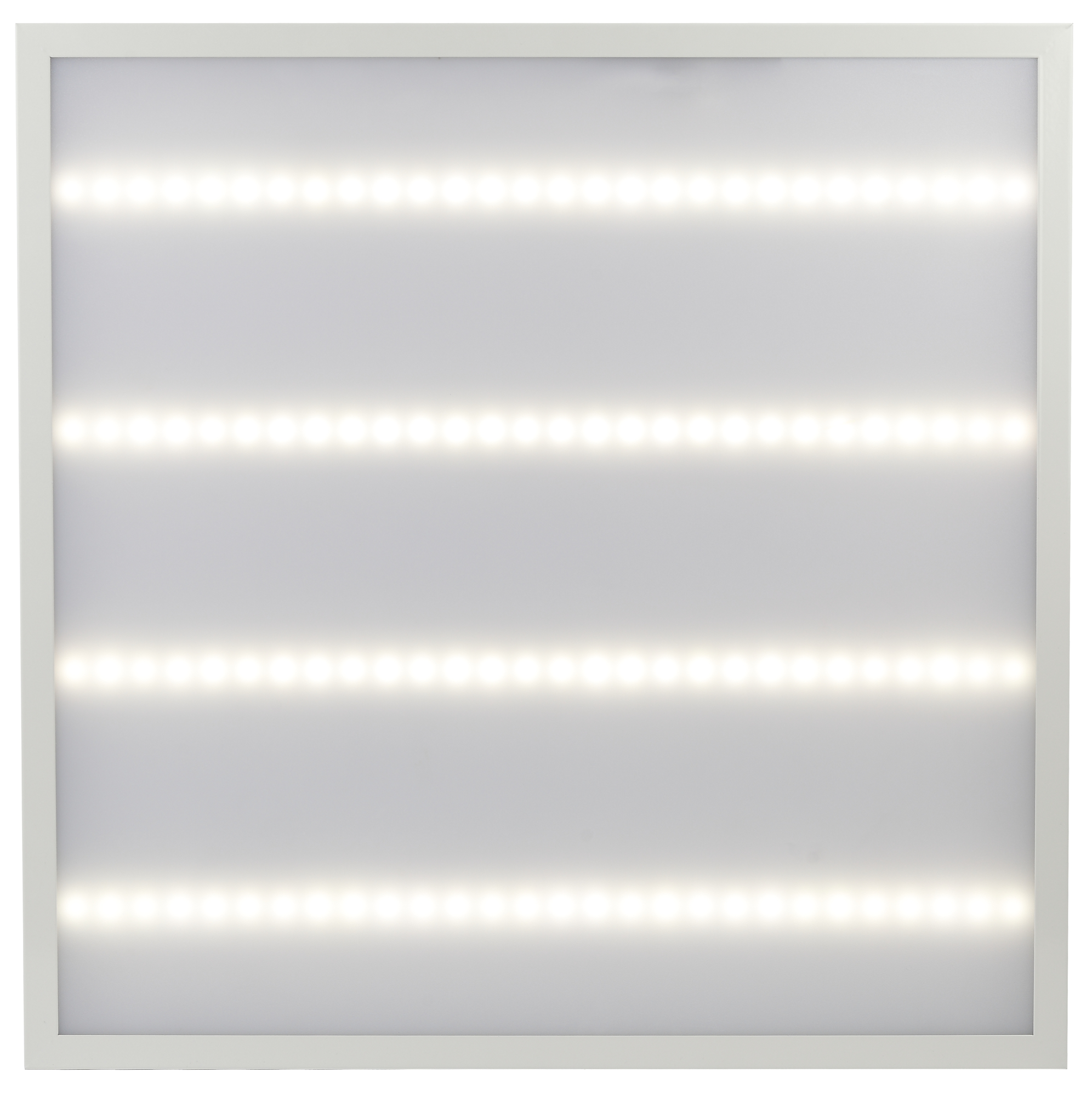 Светодиодная панель ЭРА SPO-6-48-6K-M с проводом квадратная в стальном корпусе мощность 48Вт 4800Лм холодный белый 6500К IP40 размер 595х595х19мм / освещение