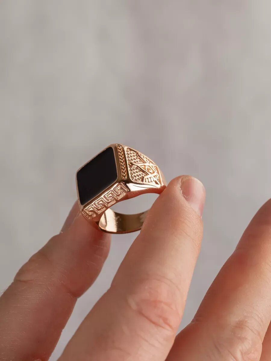 Печатка TEKA, эмаль, размер 23, желтый — фото 1