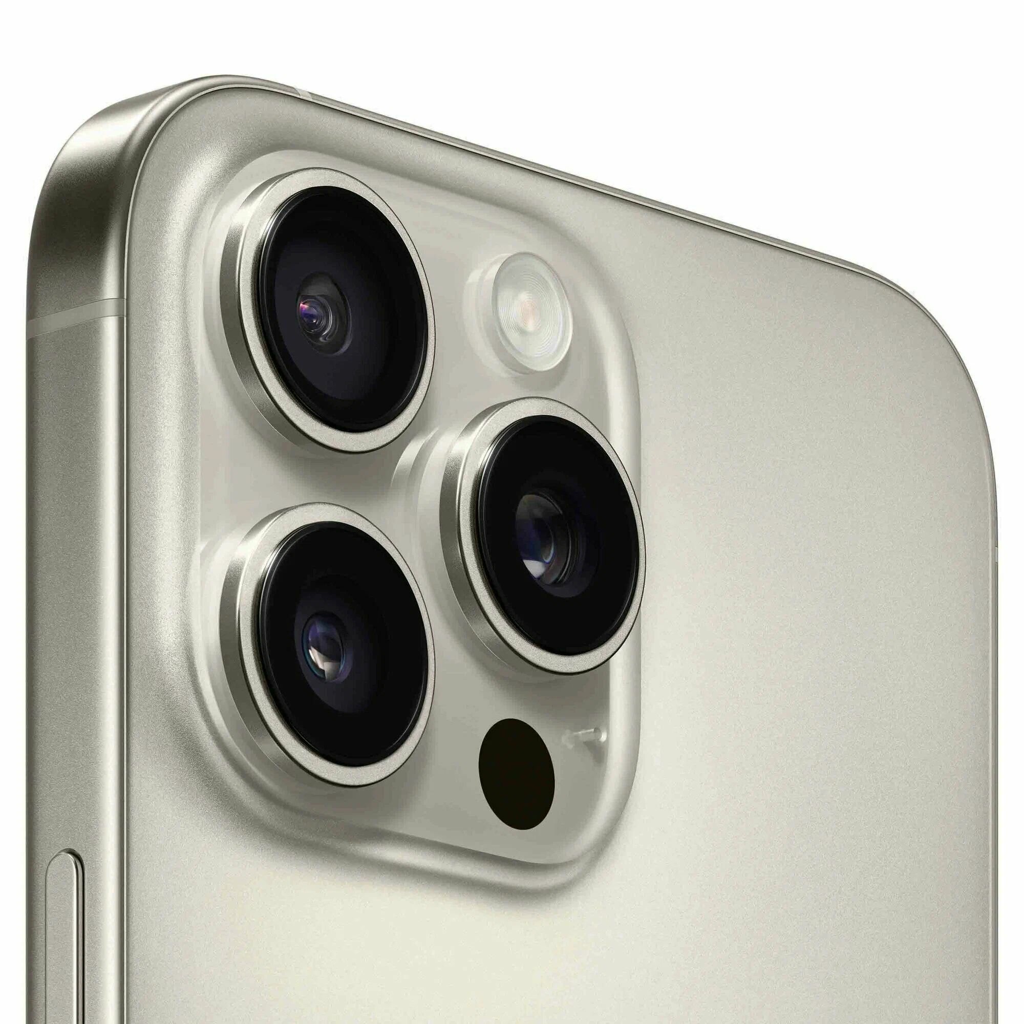 Смартфон Apple iPhone 16 Pro 128 ГБ, Dual: nano SIM + eSIM, Natural Titanium — фото 1