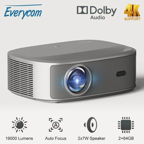 Изображение товара Проектор Everycom HQ10W 1080P Full HD поддерживает 4K 19000 люмен Smart TV Android Beamer