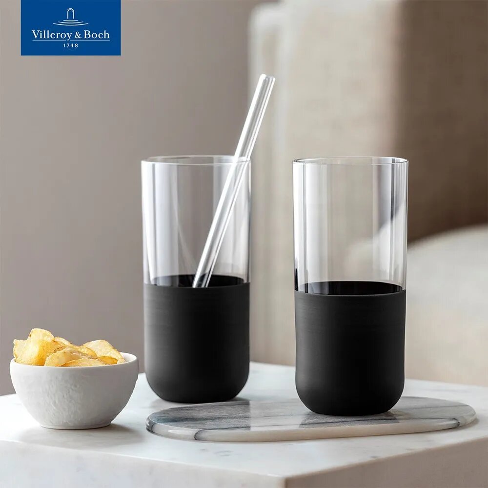 Набор стаканов 4 шт, 300 мл, Manufacture Rock Longdrinkbecher, Villeroy & Boch, Хрустальное стекло