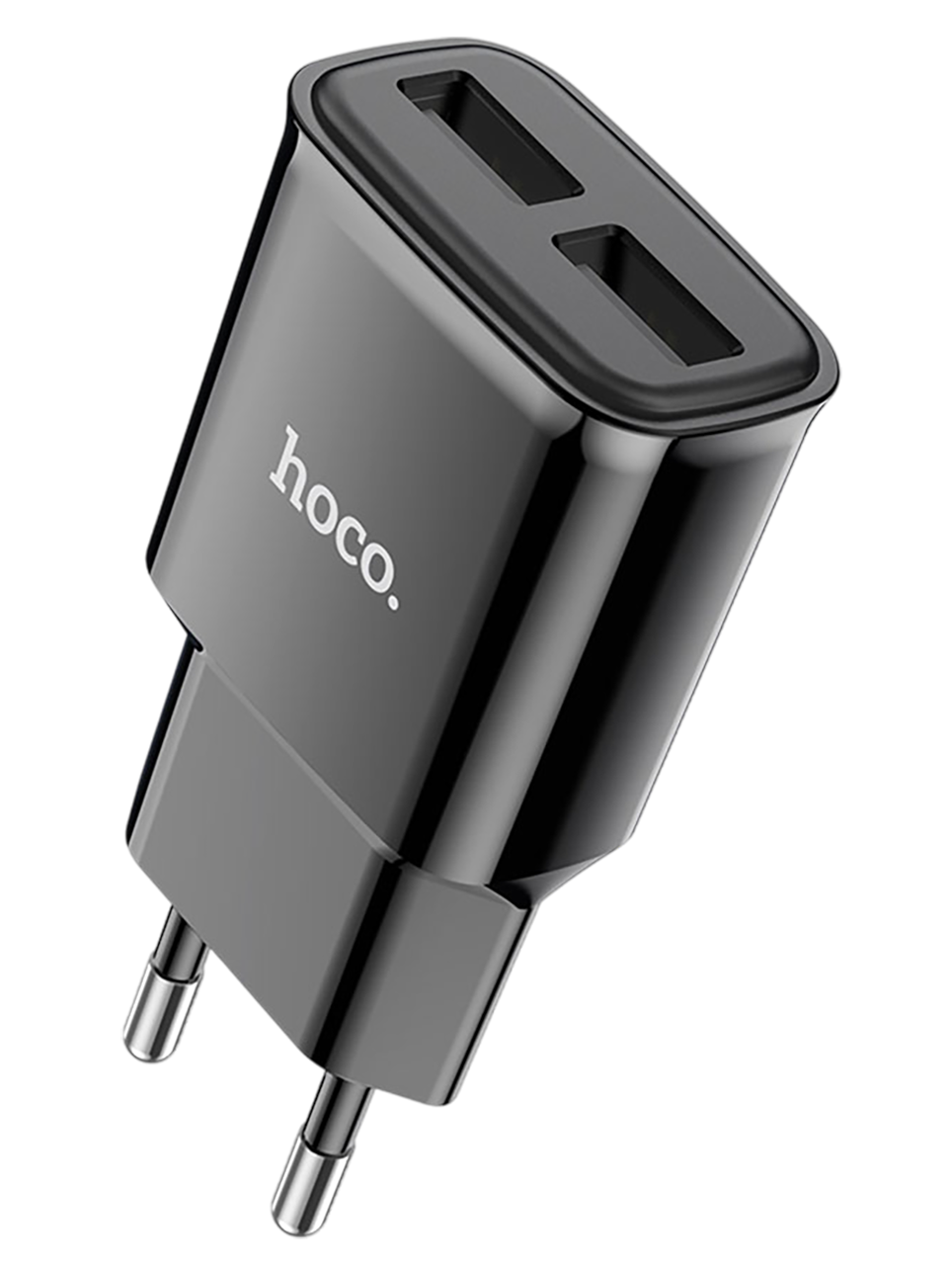 Сетевое зарядное устройство HOCO C88A Star round dual port (черный)