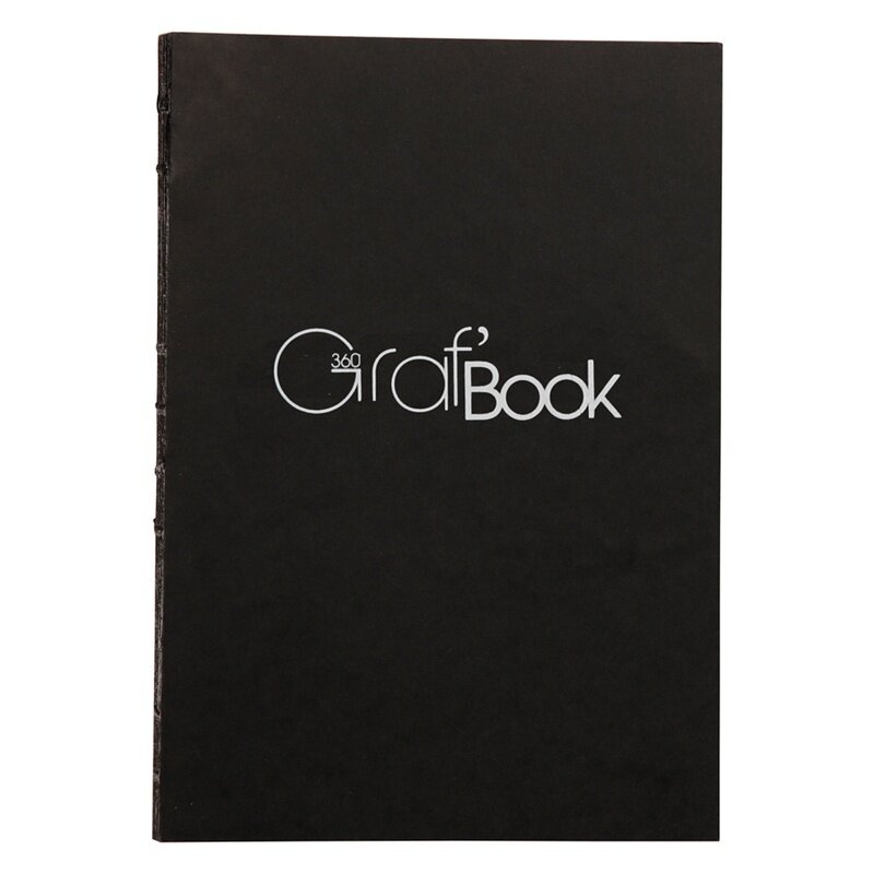 Скетчбук Clairefontaine 100 листов, А4, на сшивке, "Graf'Book 360 ", 100 г/м2 (975802C)
